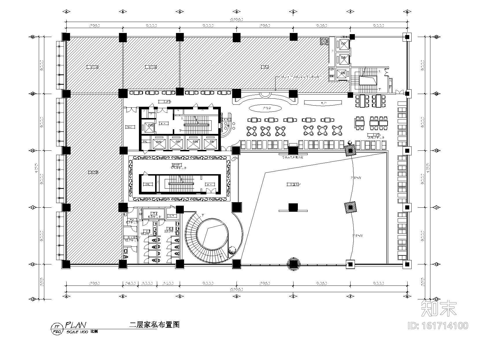 [贵州]富康国际酒店全套施工图+物料书+效果cad施工图下载【ID:161714100】