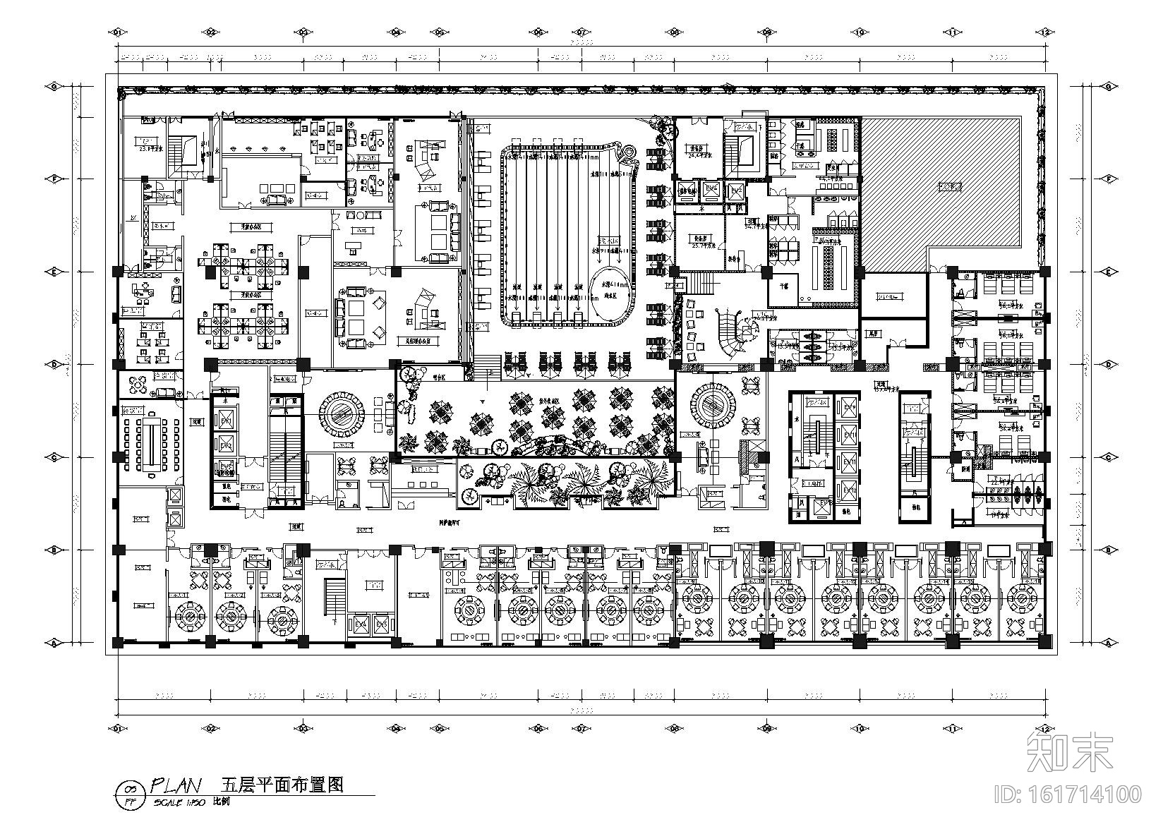 [贵州]富康国际酒店全套施工图+物料书+效果cad施工图下载【ID:161714100】