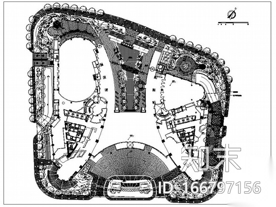 上海某酒店周边环境景观设计cad施工图下载【ID:166797156】