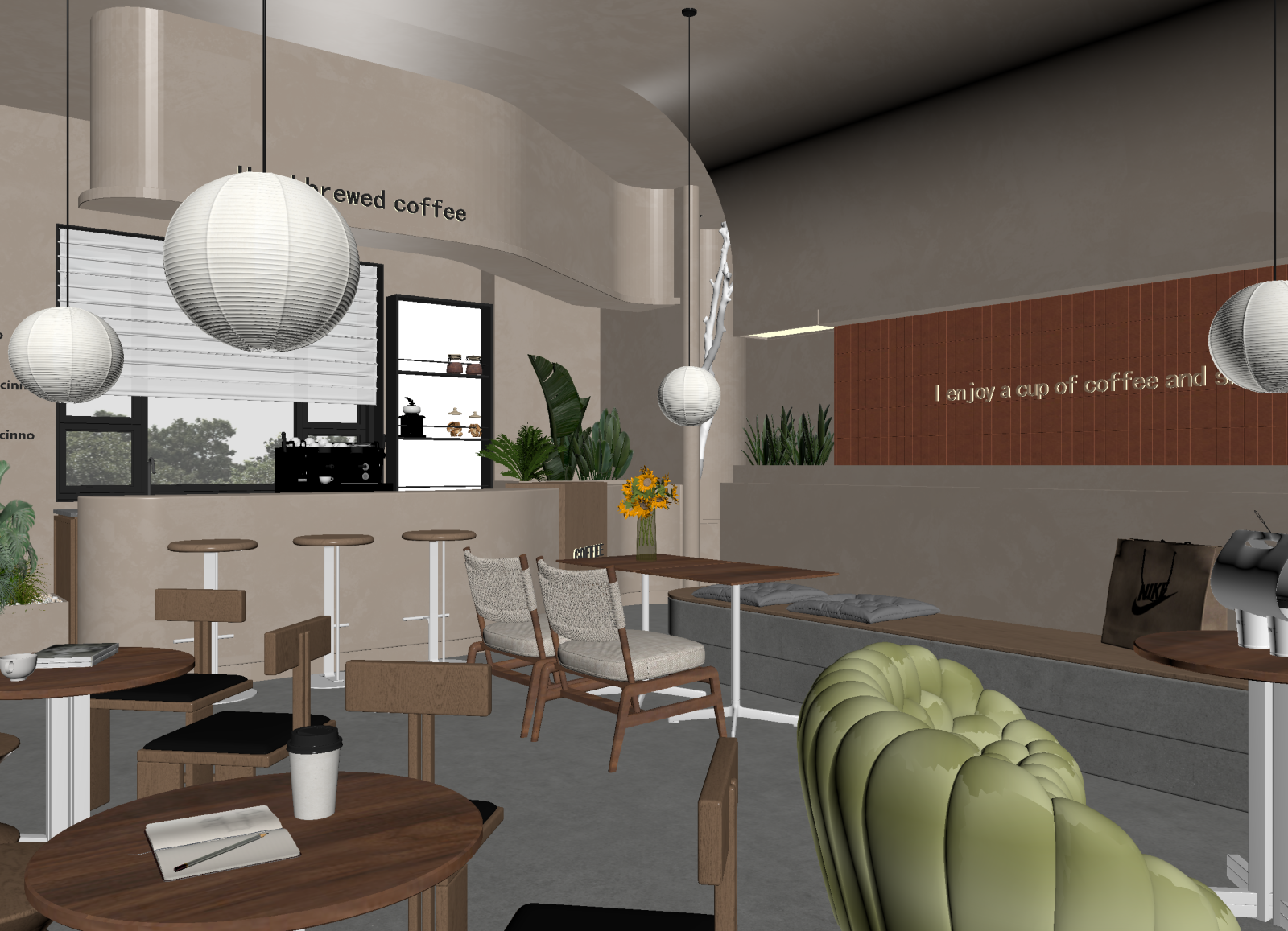 侘寂咖啡厅3D模型下载【ID:1214562439】