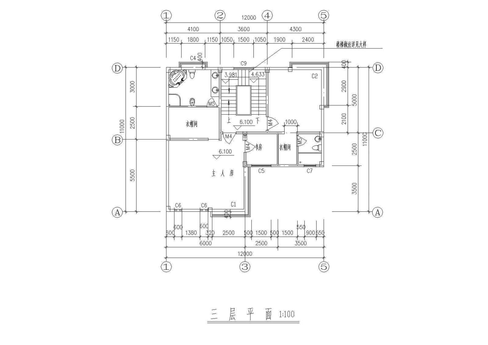 某农村现代四层小户型别墅自建房建筑施工图下载【ID:149889151】