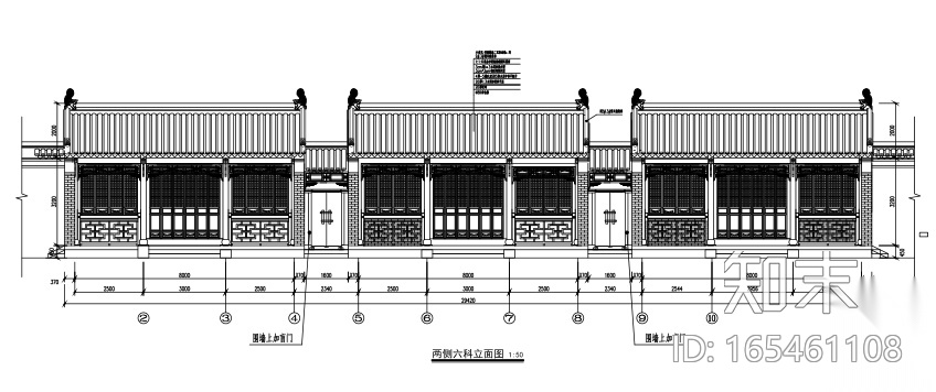 单层砖木结构复古建筑施工图（建筑、结构、电气、给排...cad施工图下载【ID:165461108】