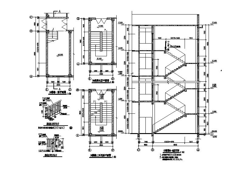 [浙江]五层框架结构石漆外墙宿舍楼建筑施工图施工图下载【ID:165943121】