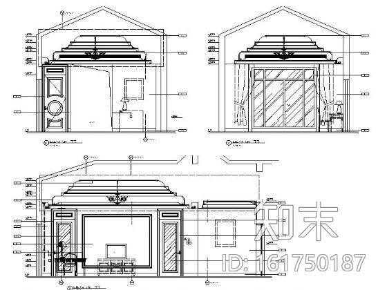 某高档欧式风格别墅装修施工图cad施工图下载【ID:161750187】