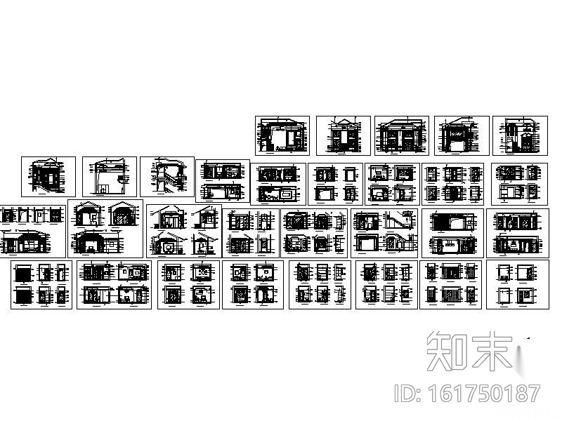 某高档欧式风格别墅装修施工图cad施工图下载【ID:161750187】