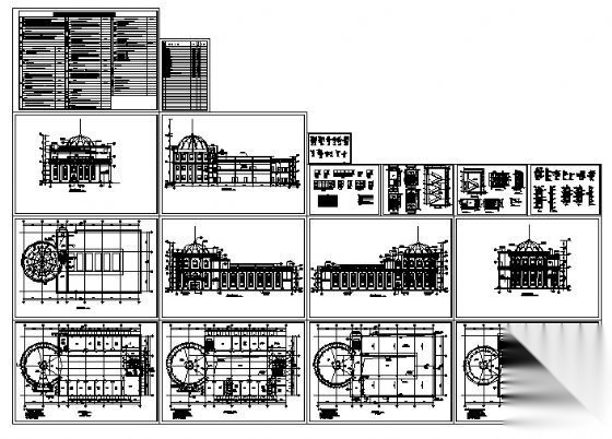 某三层办公楼建筑施工图cad施工图下载【ID:151434170】