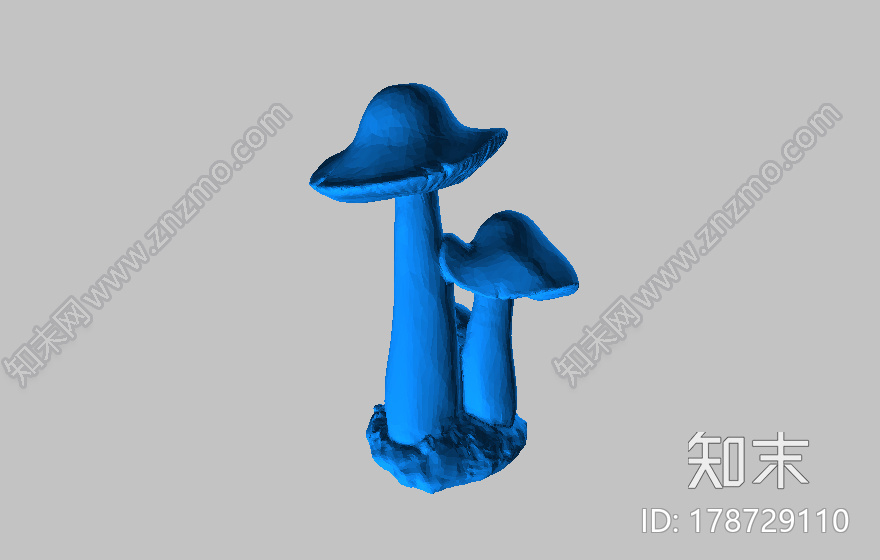 阿泰克扫描得到的蘑菇3d打印模型下载【ID:178729110】