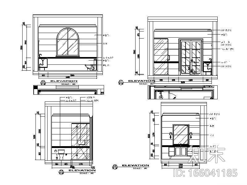 全套欧式别墅住宅设计施工图（含效果图）cad施工图下载【ID:166041185】