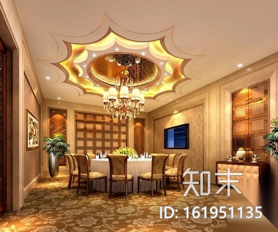 [天津]豪华五星级婚宴酒店包间施工图（含效果）cad施工图下载【ID:161951135】