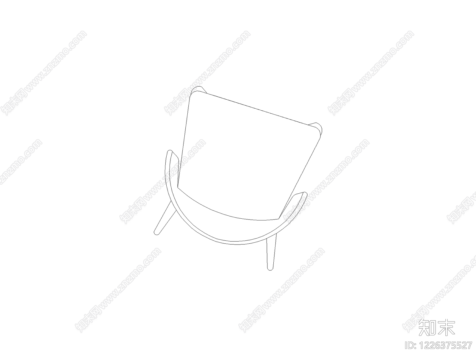 现代椅子CAD图纸