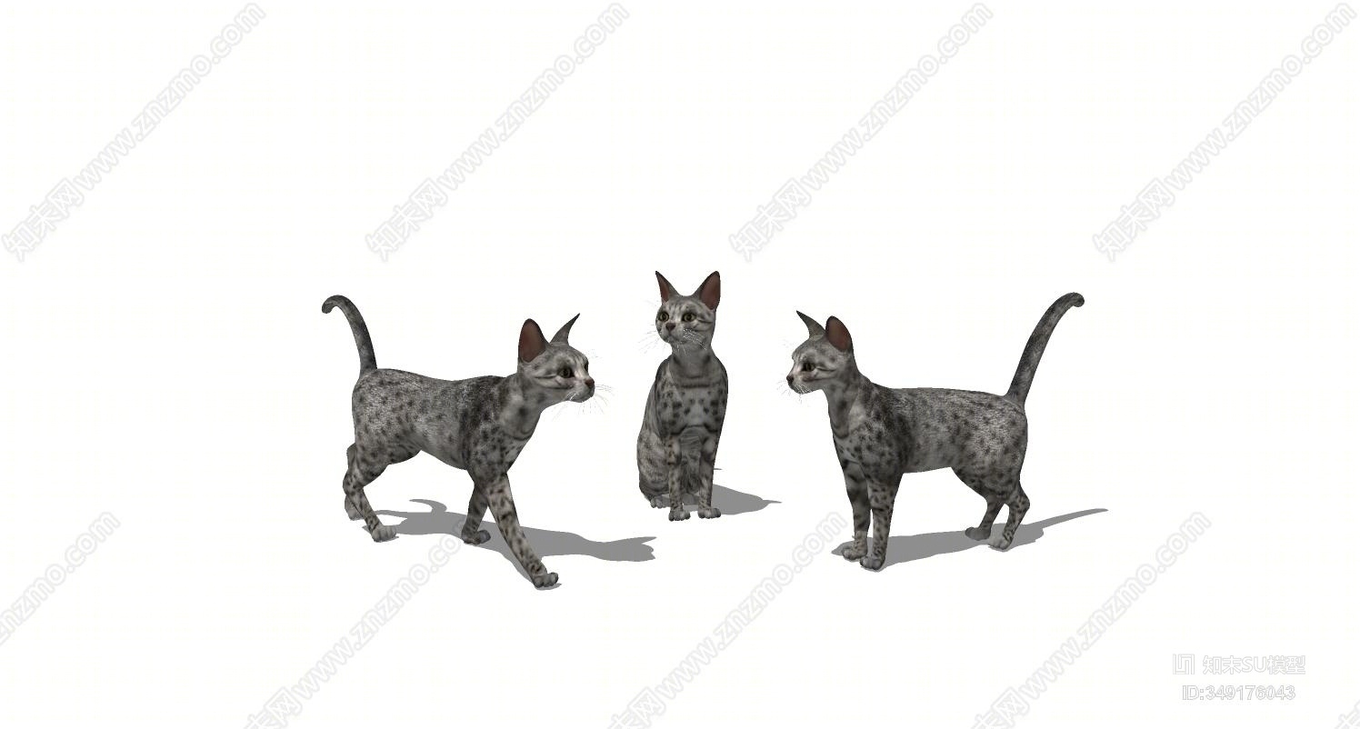 现代风格猫SU模型下载【ID:349176043】