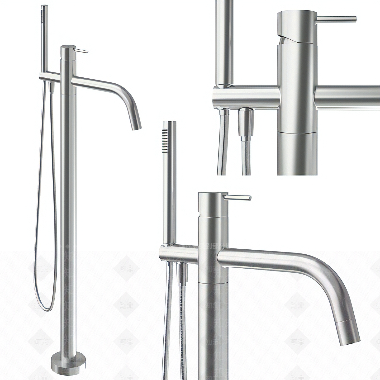 不锈钢喷头3D模型下载【ID:1112054593】