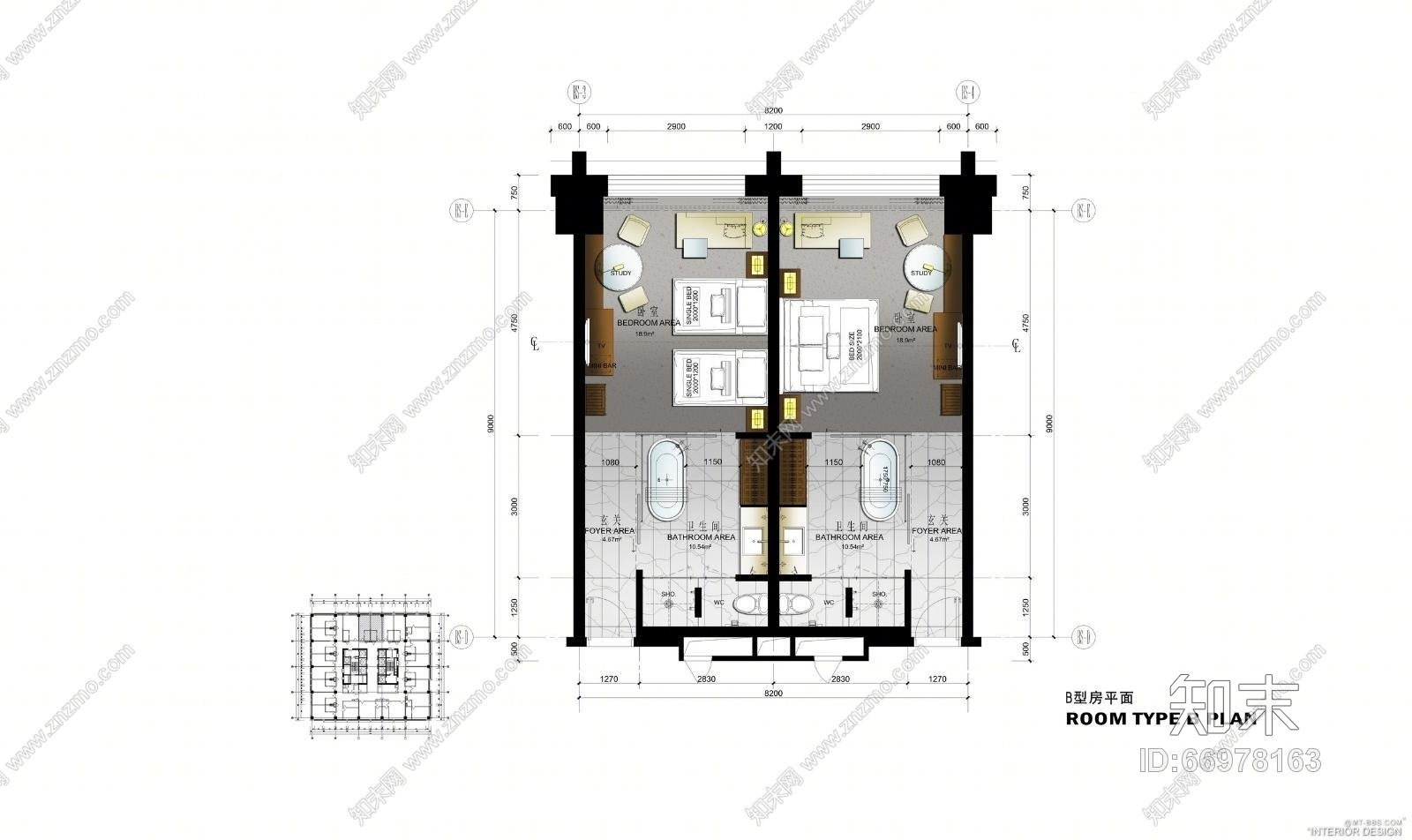 郑中-CCD天津梅江皇冠假日酒店(CAD施工图纸)施工图下载【ID:66978163】