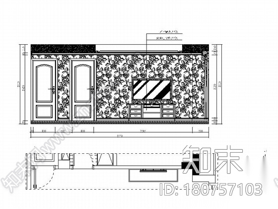 [广州]欧式靓丽大气样板房施工图（含效果图）cad施工图下载【ID:180757103】
