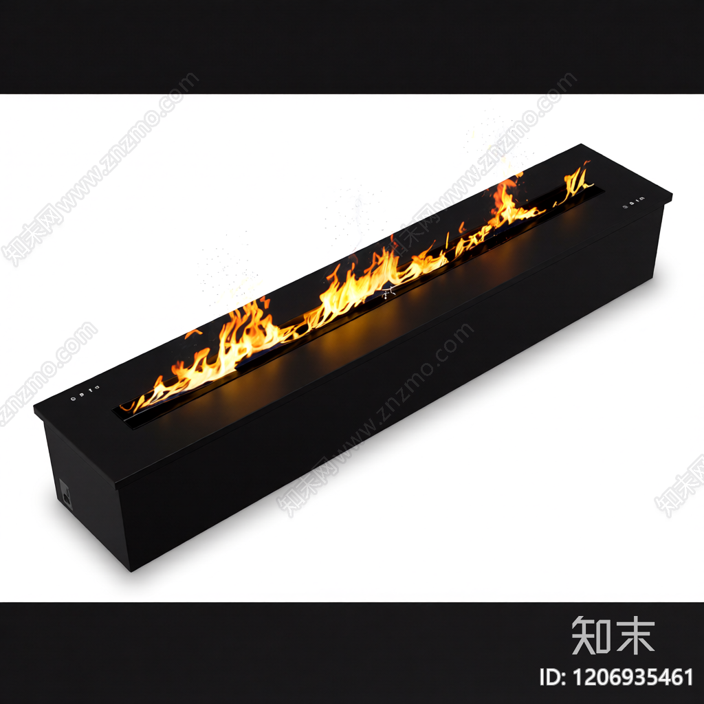 火焰装饰电视墙3D模型下载【ID:1206935461】