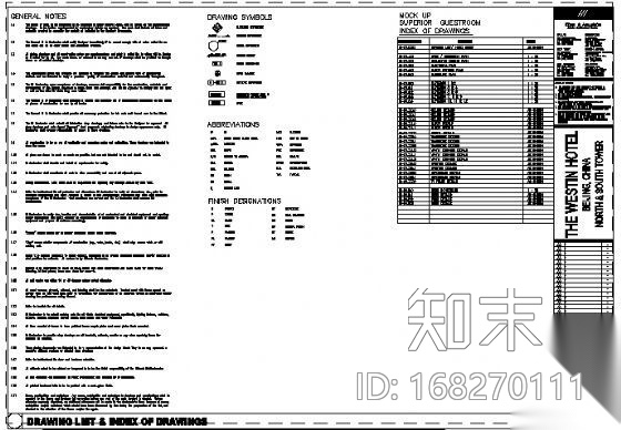 [北京]知名酒店客房全套英文图纸（WILSON施工图下载【ID:168270111】