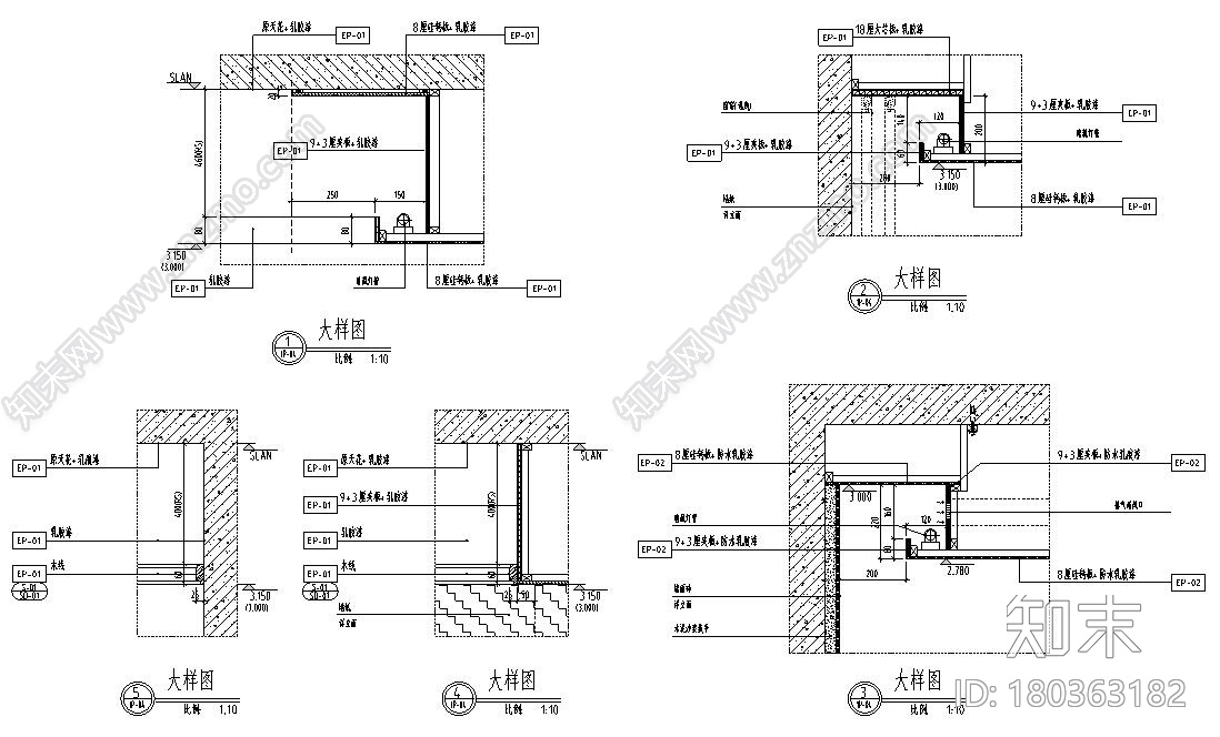 知名企业中式风格住宅装修施工图设计cad施工图下载【ID:180363182】