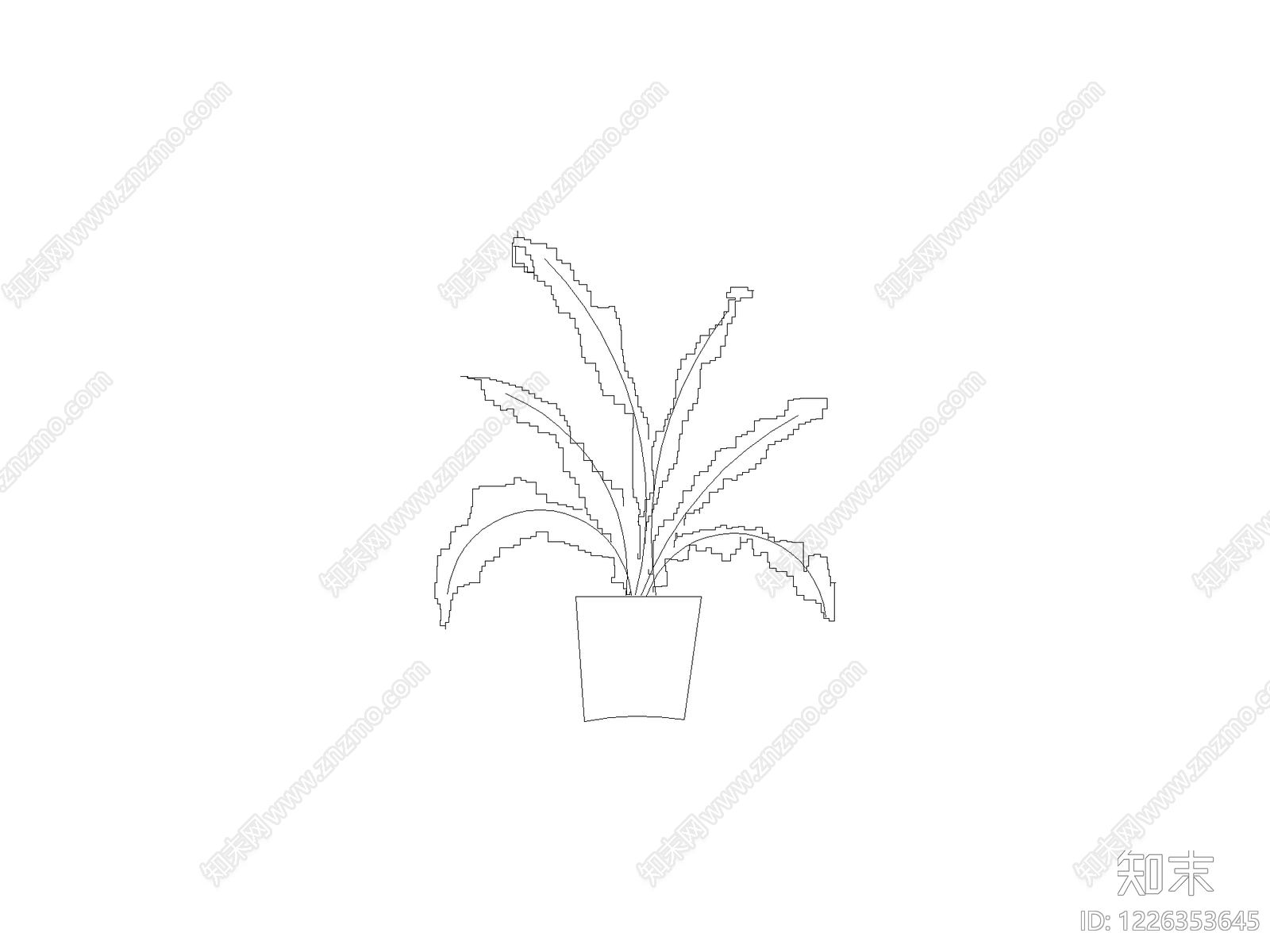 现代绿植CAD图纸