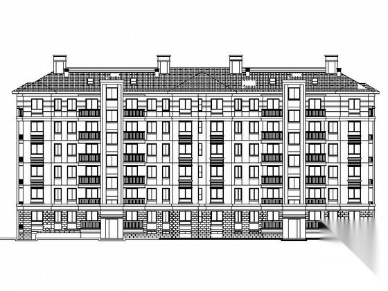 [安徽巢湖]某六层住宅楼建筑施工套图（7号）cad施工图下载【ID:167024141】