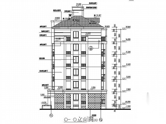 [安徽巢湖]某六层住宅楼建筑施工套图（7号）cad施工图下载【ID:167024141】