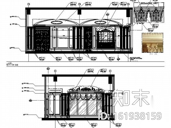 [南通]五星级白金酒店英国厅贵宾室CAD装修图cad施工图下载【ID:161938159】