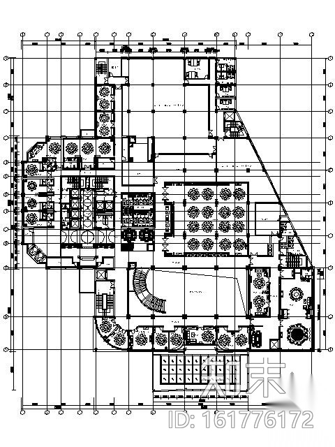 [浙江]五星级酒店二层餐厅施工图（含效果）施工图下载【ID:161776172】
