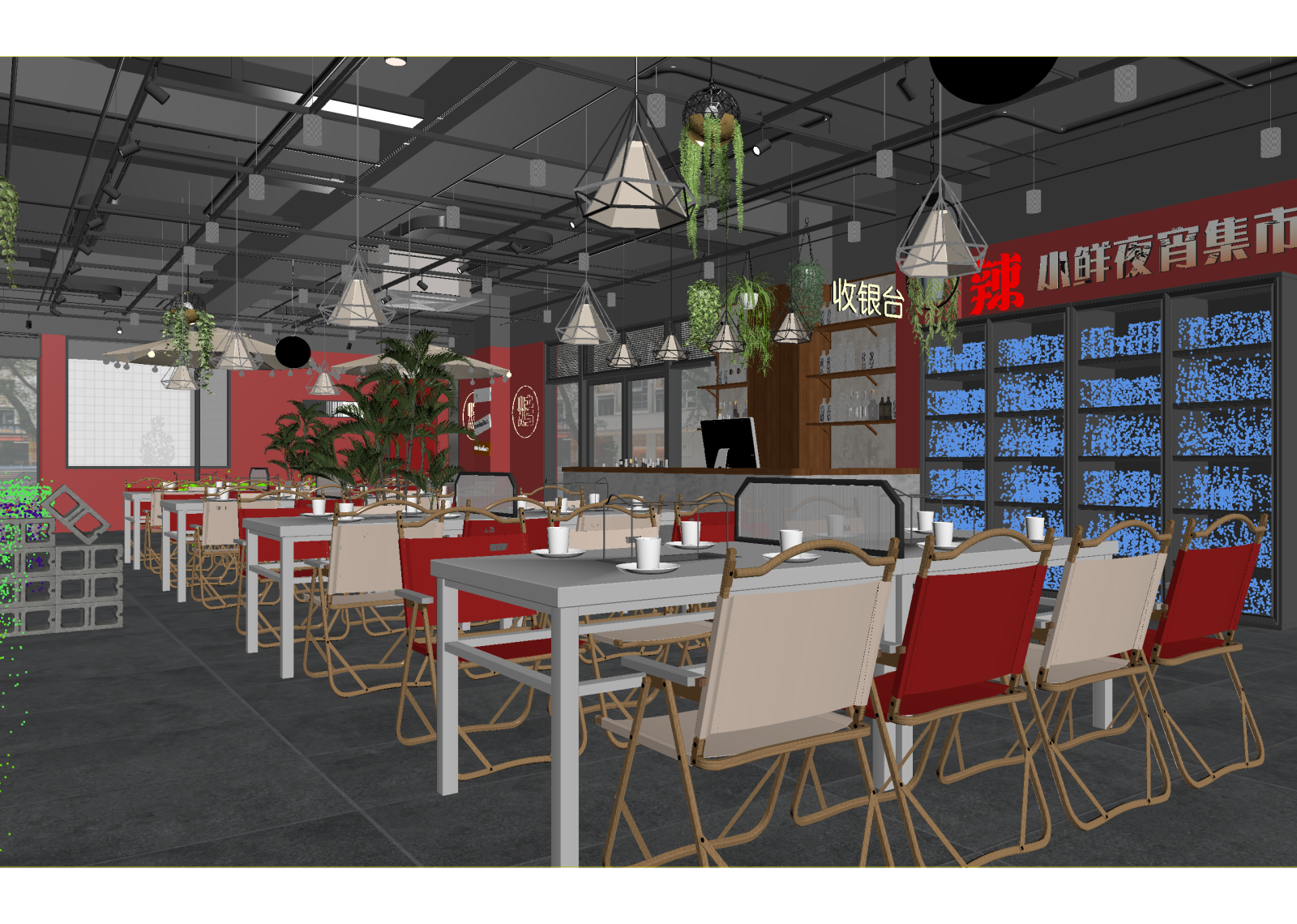 工业风其他餐饮空间3D模型下载【ID:1214600817】
