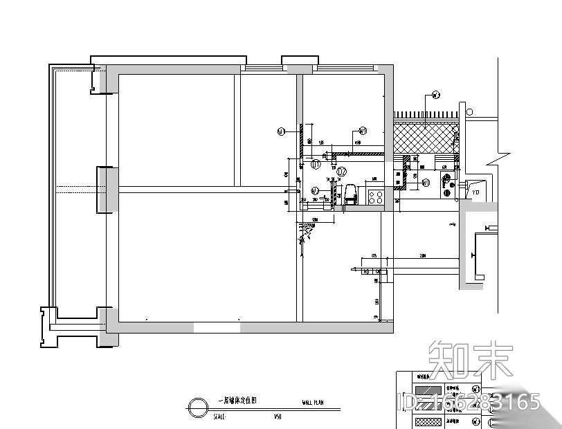 [广东]中心项目6-C户型样板房室内设计cad施工图下载【ID:166283165】