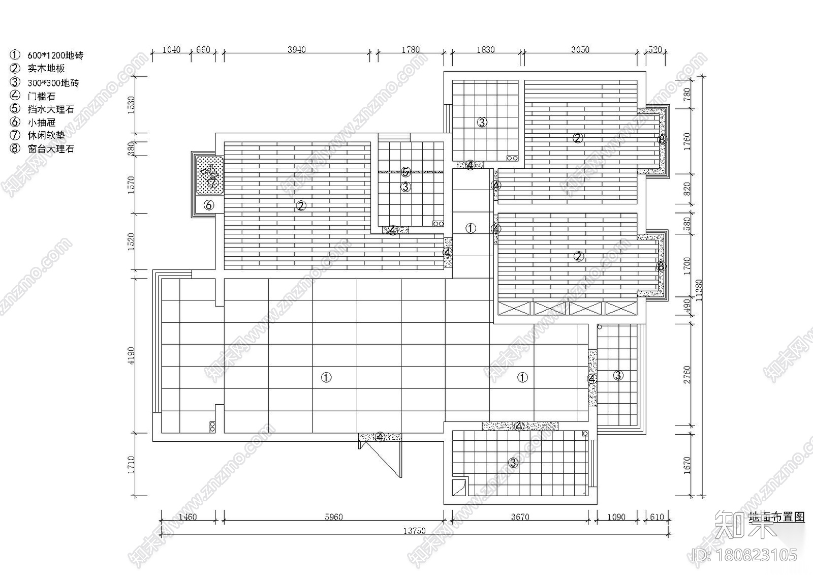 [广东]香港某户型样板间CAD施工图+效果图cad施工图下载【ID:180823105】