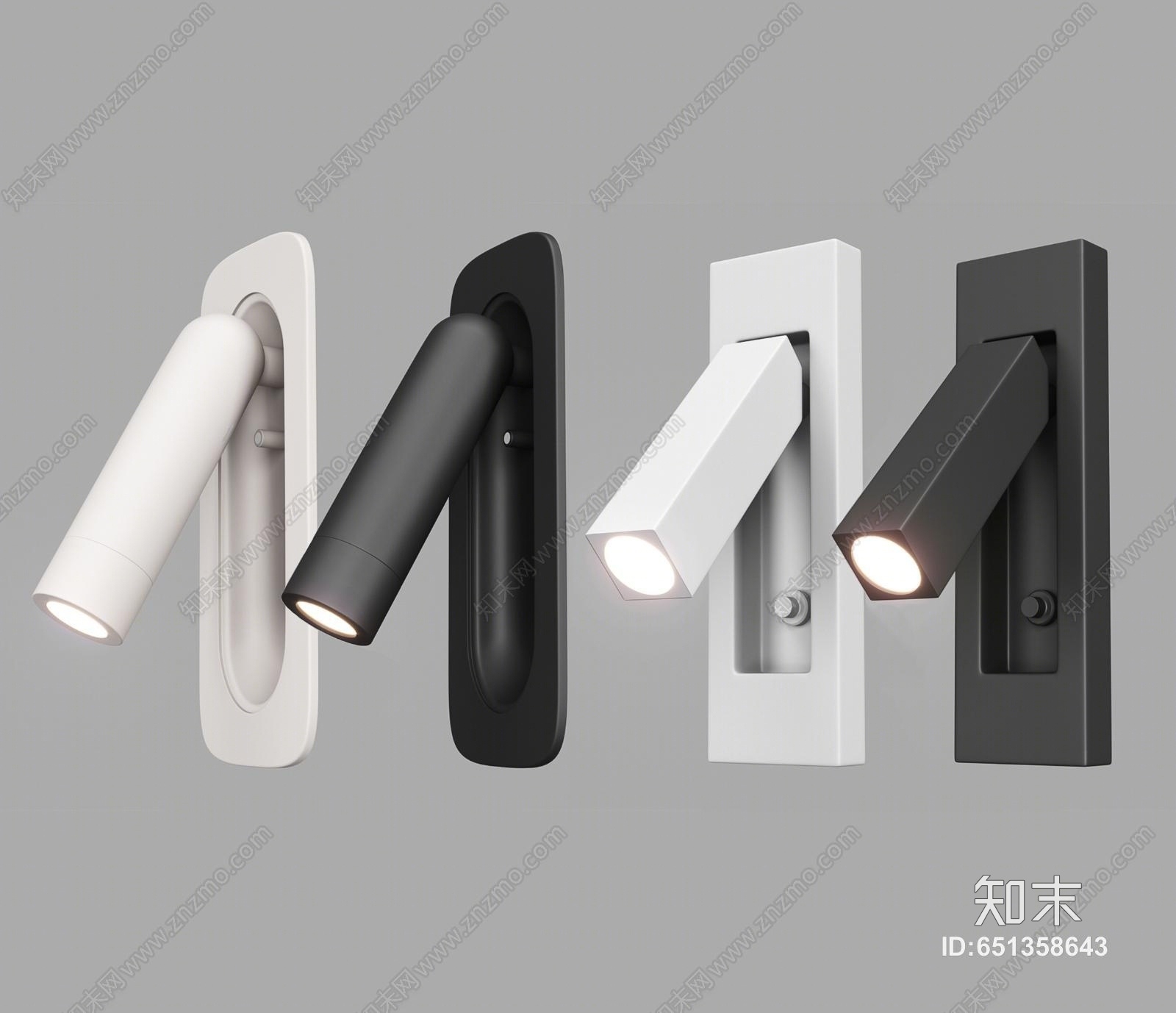现代嵌墙壁灯3D模型下载【ID:651358643】