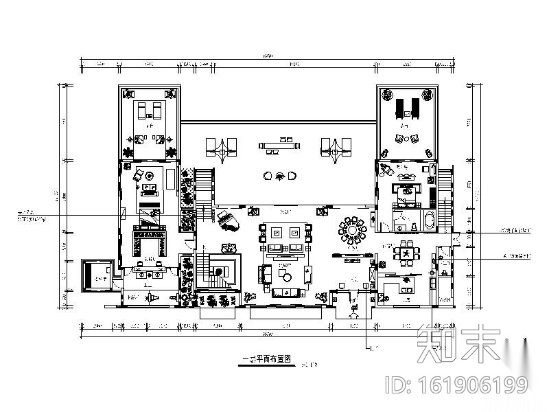 某豪华别墅局部一层装修图施工图下载【ID:161906199】