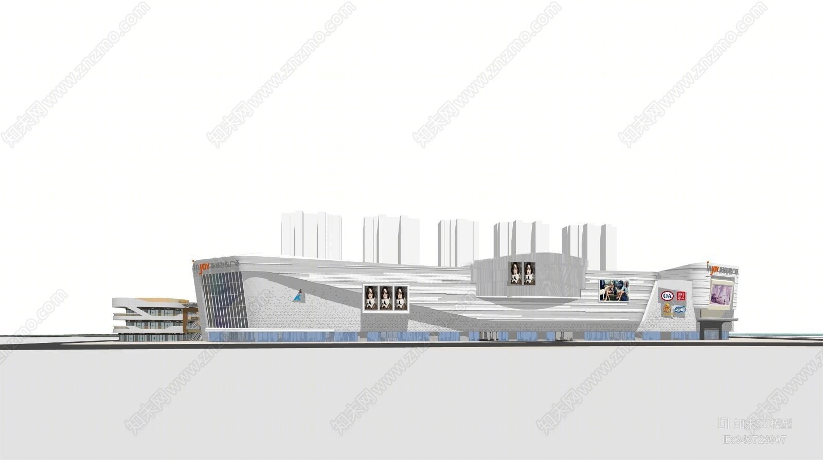 现代商业综合体SU模型下载【ID:343726907】