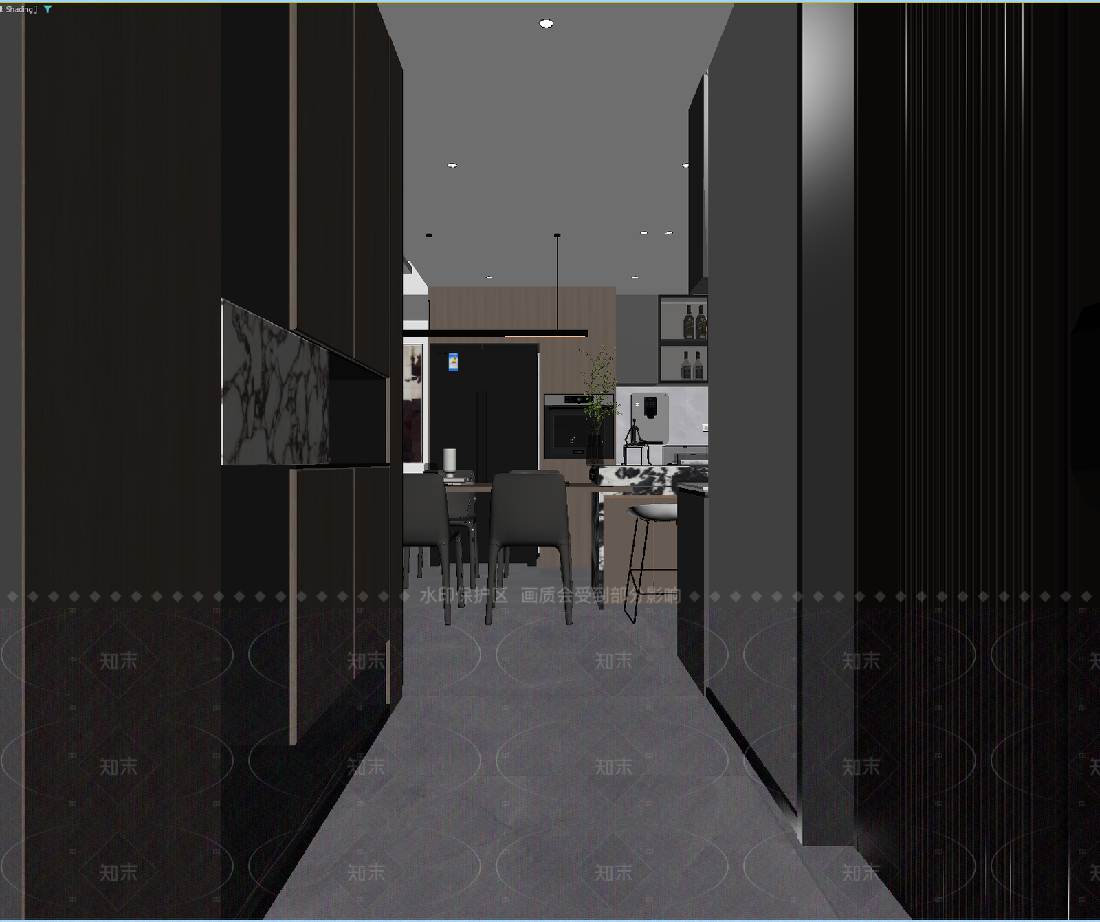意式开放式厨房3D模型下载【ID:1214941105】