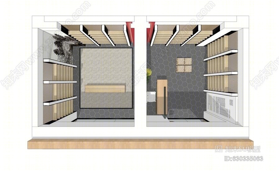 新中式布鞋专卖店SU模型下载【ID:630335063】