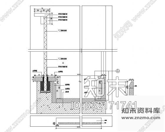 图块/节点楼梯挡水板及踢角节点大样cad施工图下载【ID:832171741】