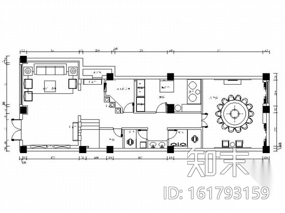 [沈阳]新中式复式高档会所室内设计CAD施工图（含效果图...施工图下载【ID:161793159】