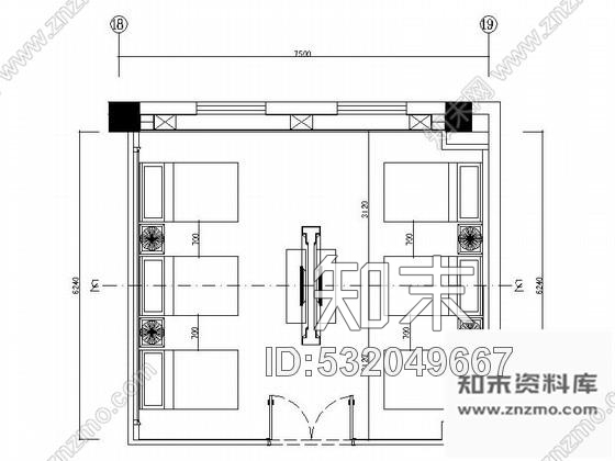 施工图酒店休闲六人浴区装修图cad施工图下载【ID:532049667】