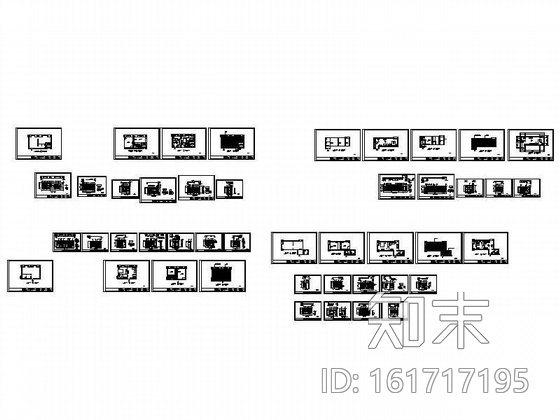 精装单身公寓设计装修图Ⅰ（四套）cad施工图下载【ID:161717195】