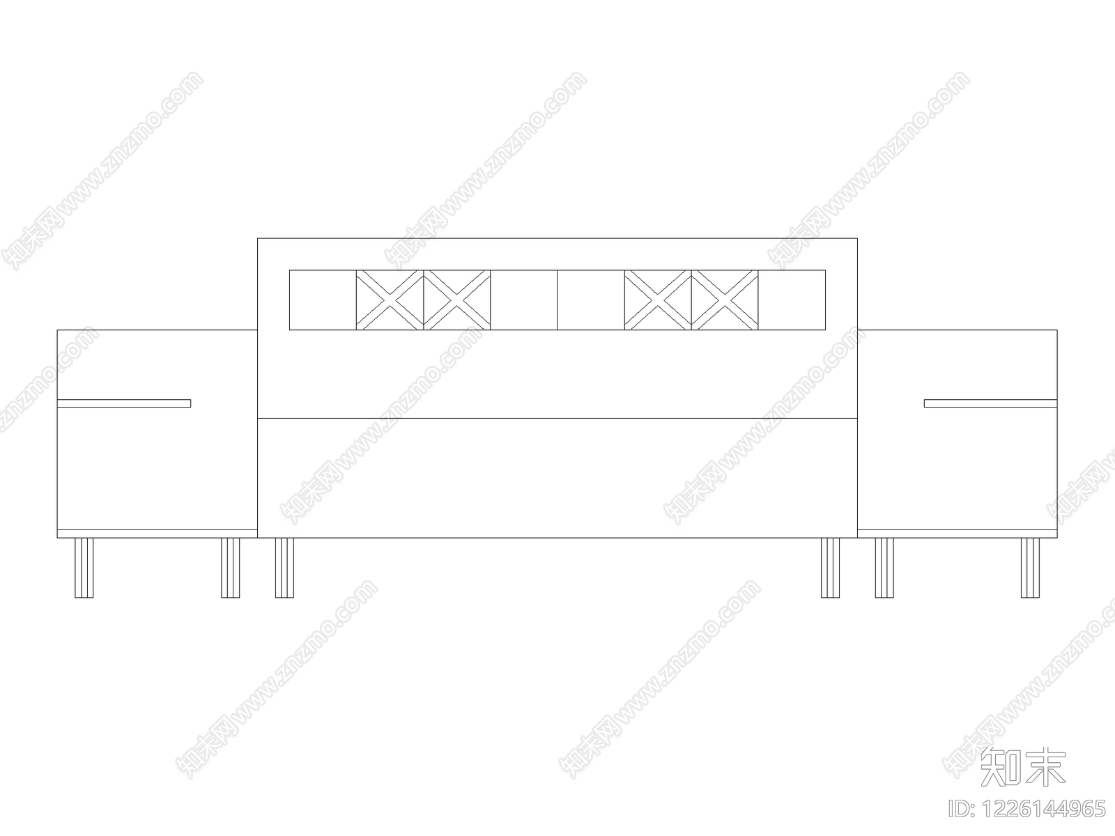沙发cad施工图下载【ID:1226144965】