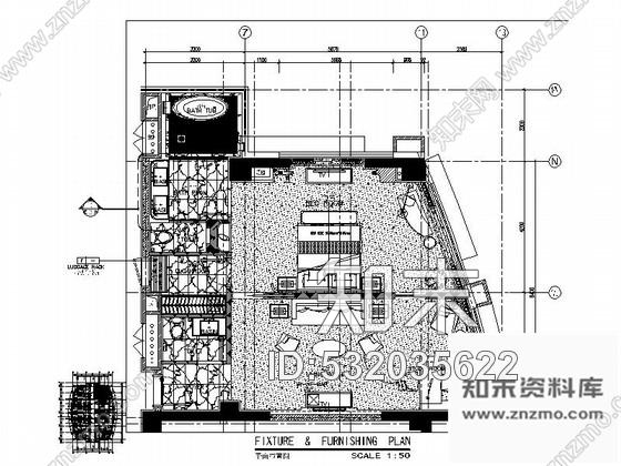 施工图江苏高档商务酒店套房室内装修施工图含效果cad施工图下载【ID:532035622】