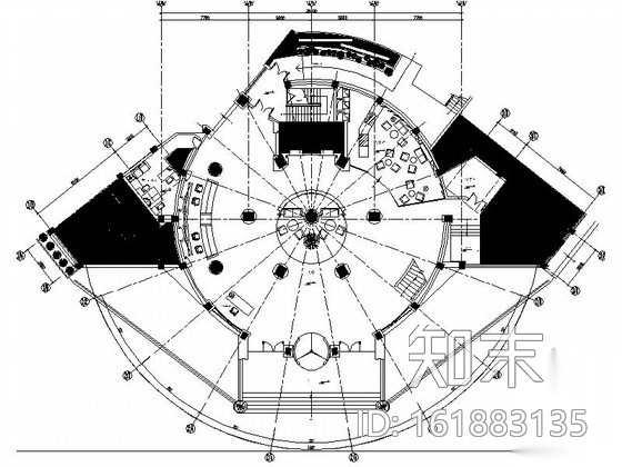 [湖北]休闲假日酒店圆形大堂装修施工图（含效果图）施工图下载【ID:161883135】