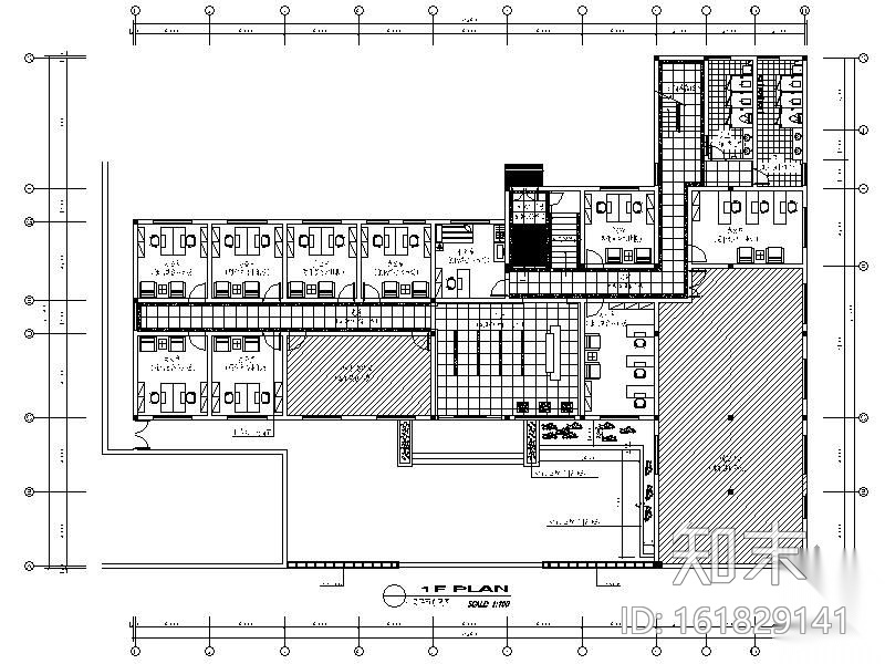 [苏州]某总工会办公空间装修图cad施工图下载【ID:161829141】
