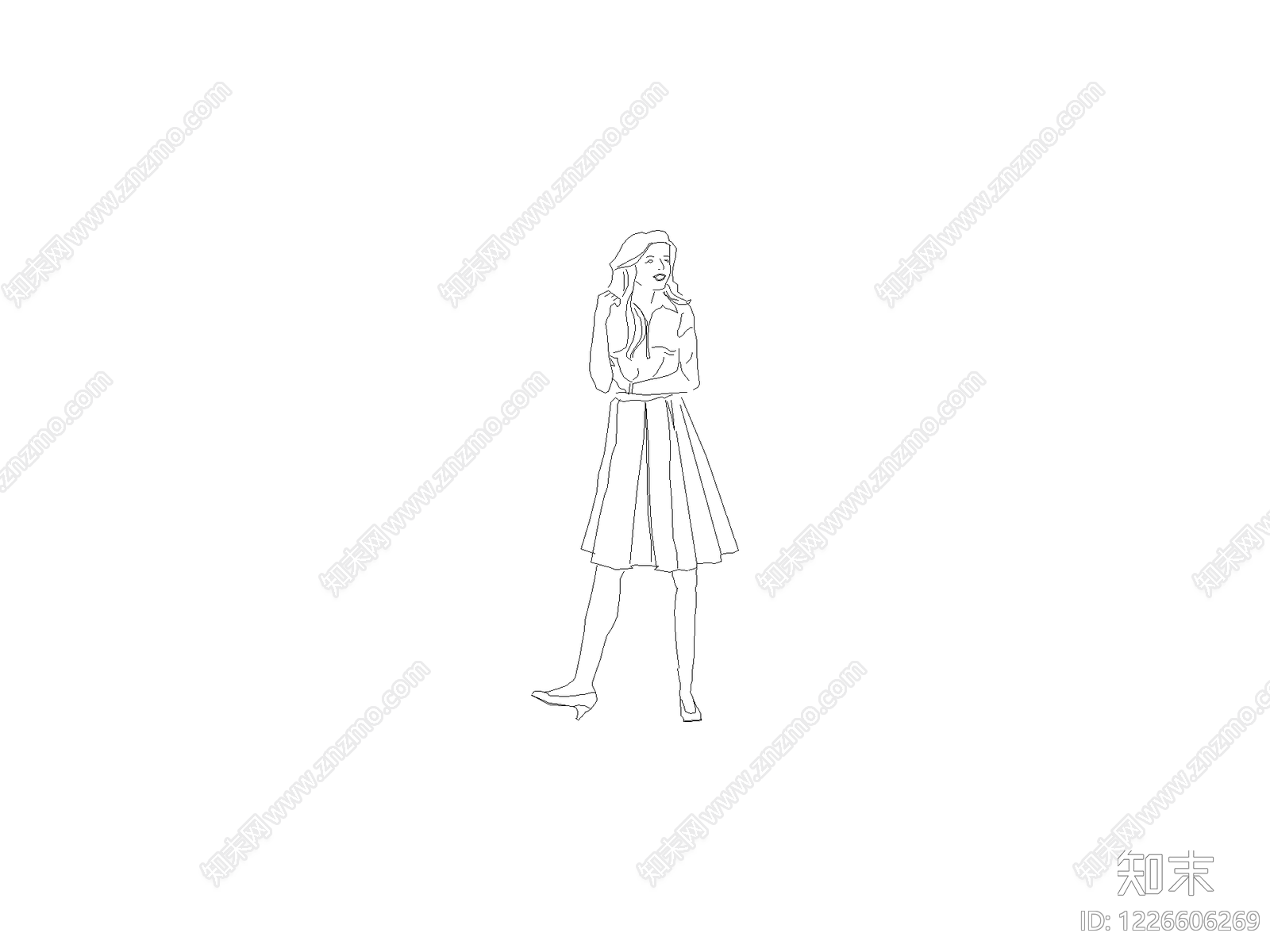 现代人物CAD图纸