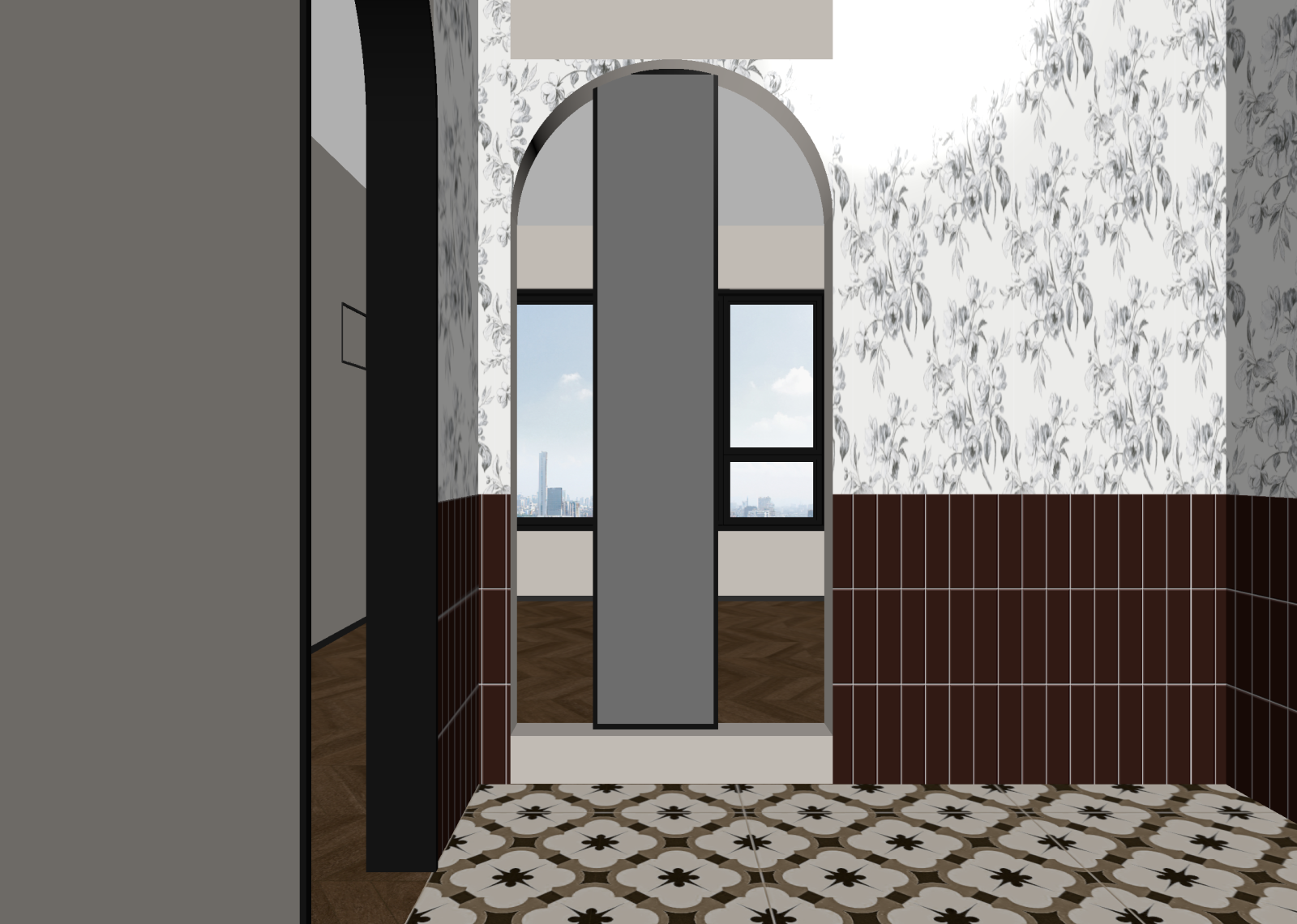法式玄关3D模型下载【ID:1214846271】