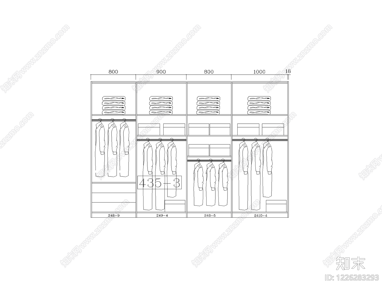 现代柜子CAD图纸