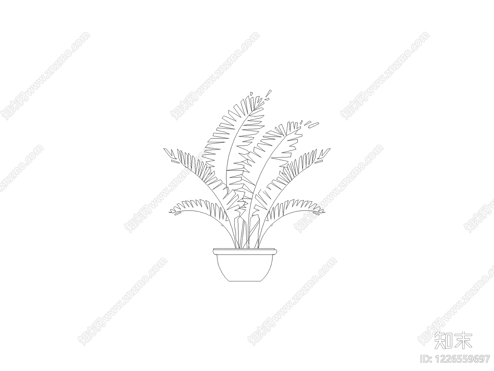 现代绿植CAD图纸