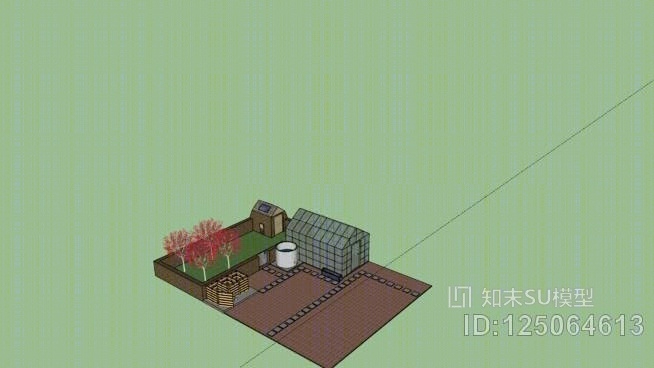 开花结果，蔬菜园，菜园，果树，果树SU模型下载【ID:125064613】