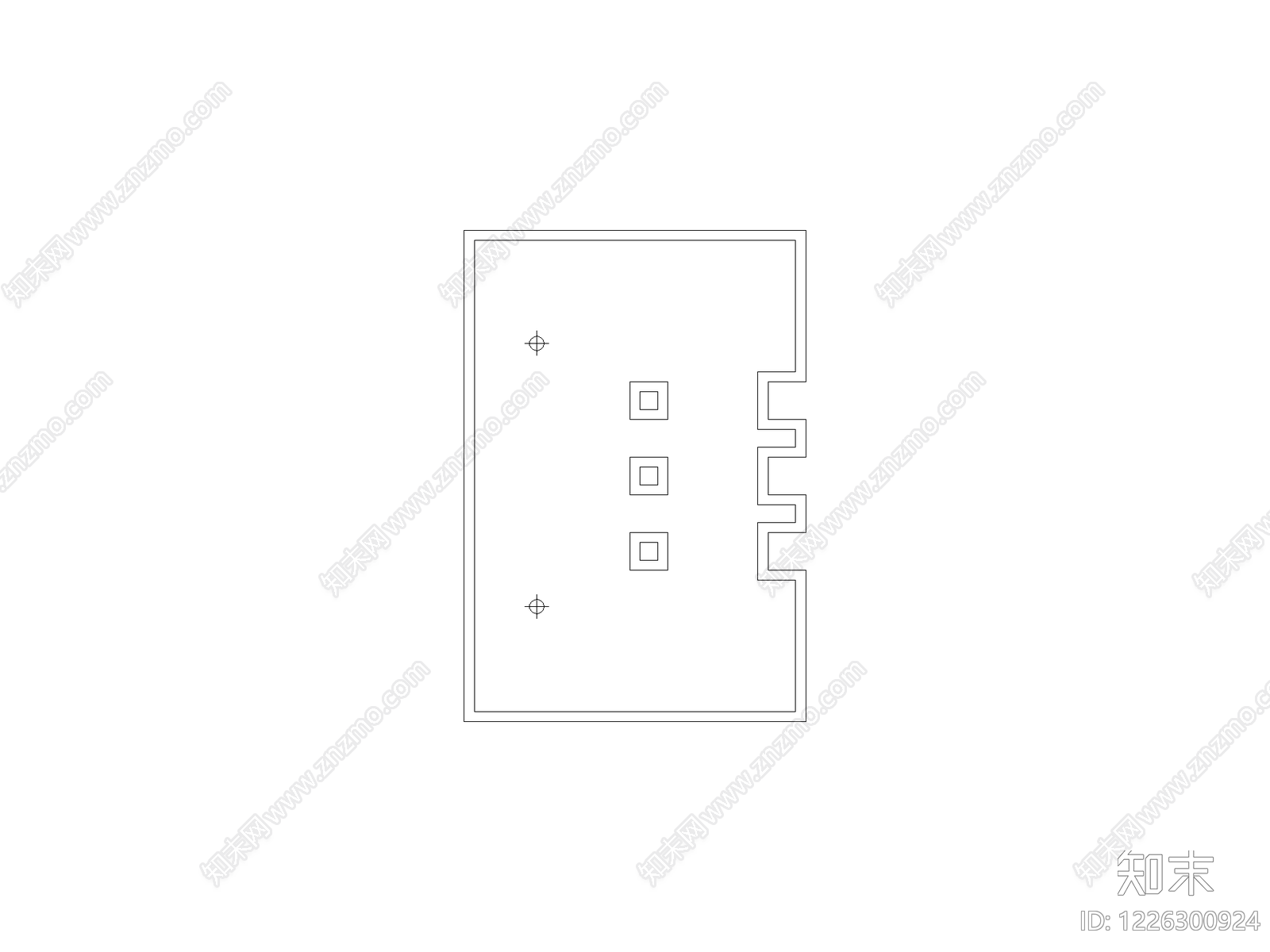 开关插座cad施工图下载【ID:1226300924】