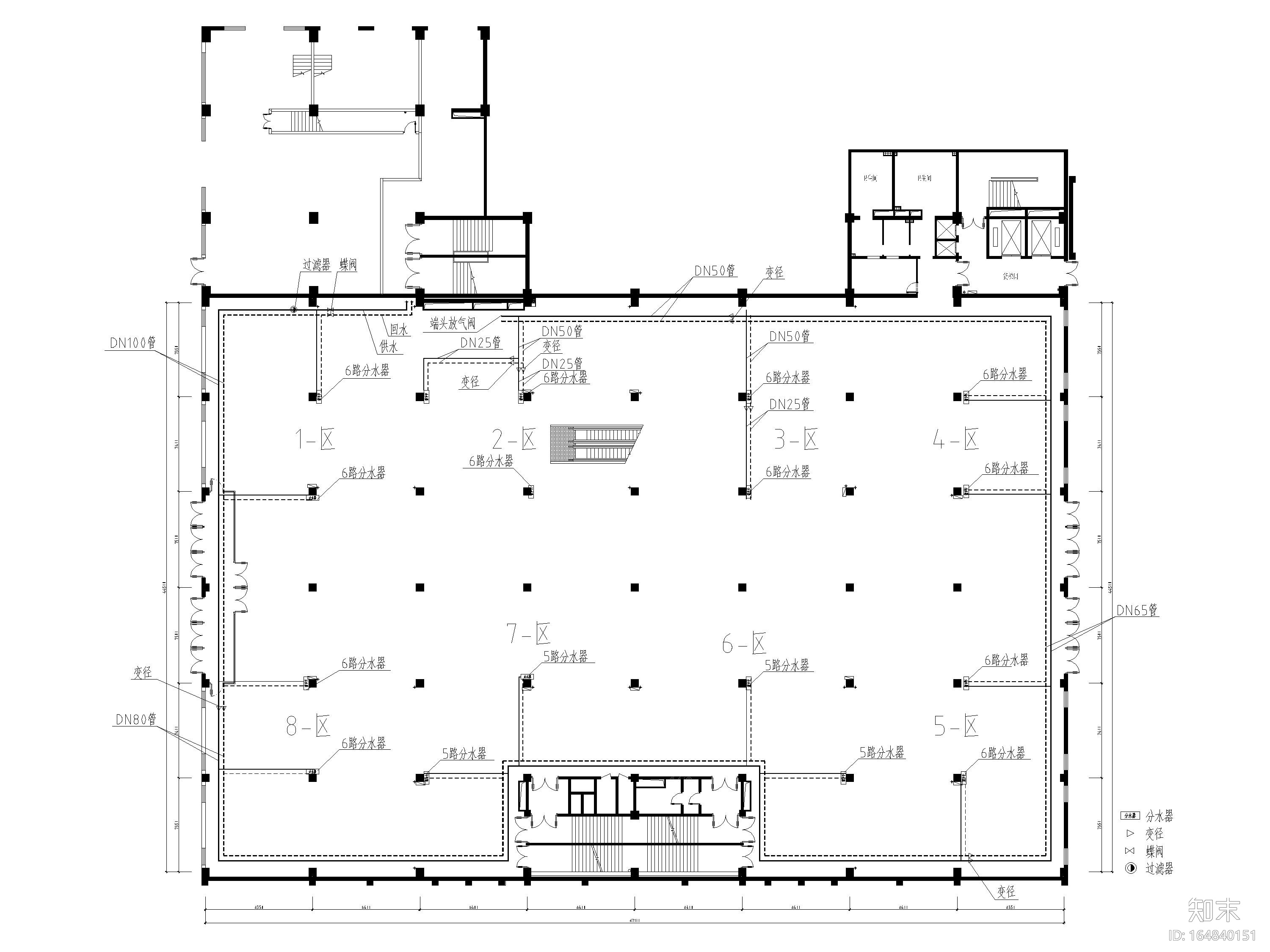 [河北]丰宁商场室内装饰工程施工图+SU模型施工图下载【ID:164840151】