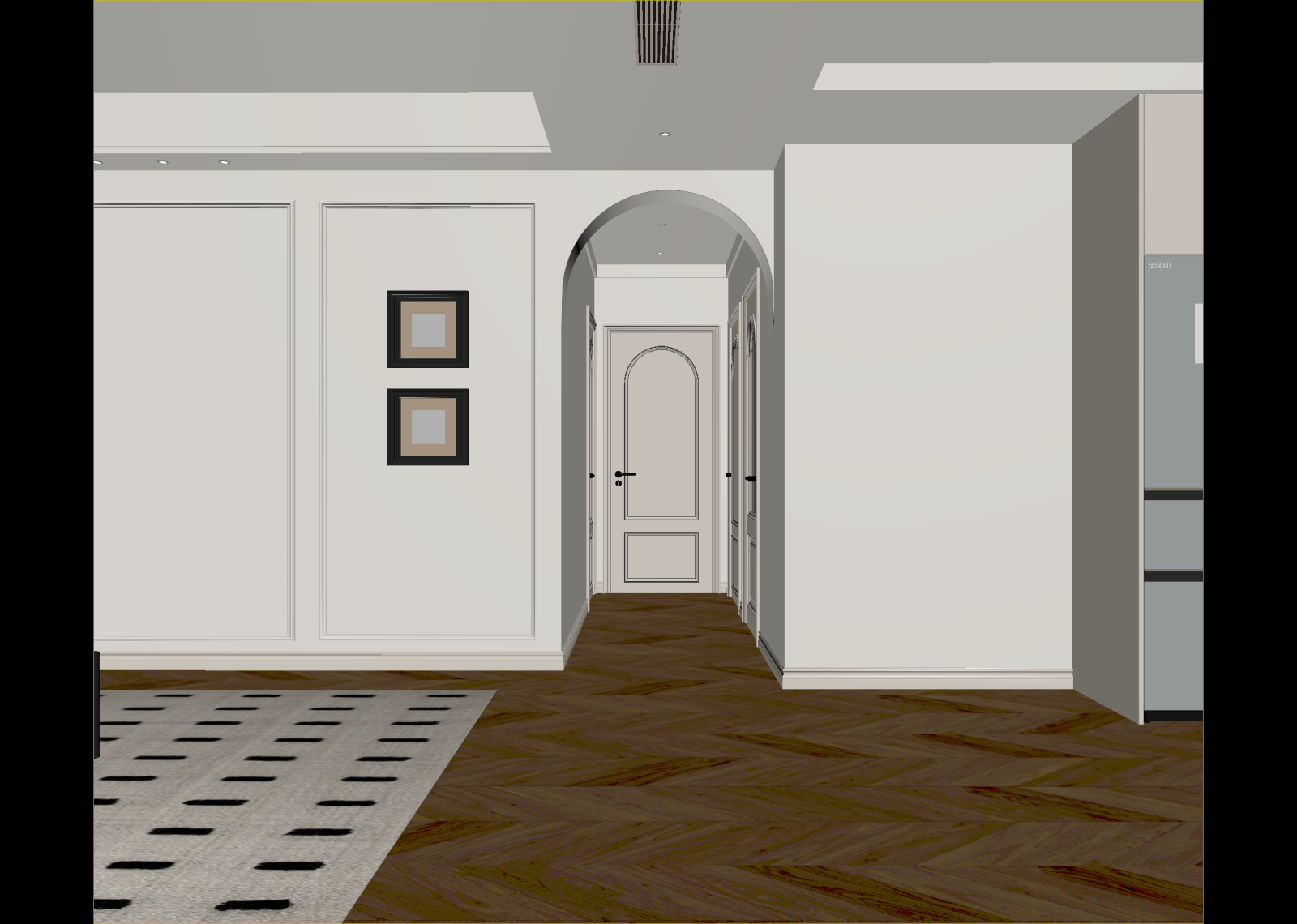 法式玄关3D模型下载【ID:1214798232】